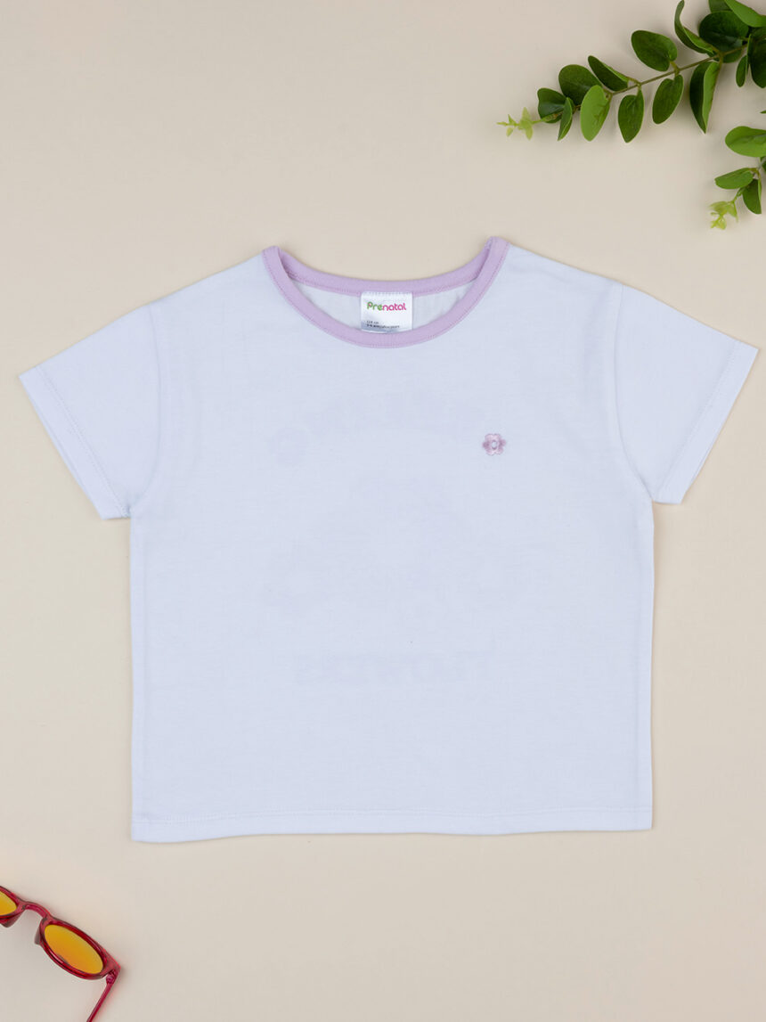 T-shirt de manga curta para rapariga roxa - Prénatal
