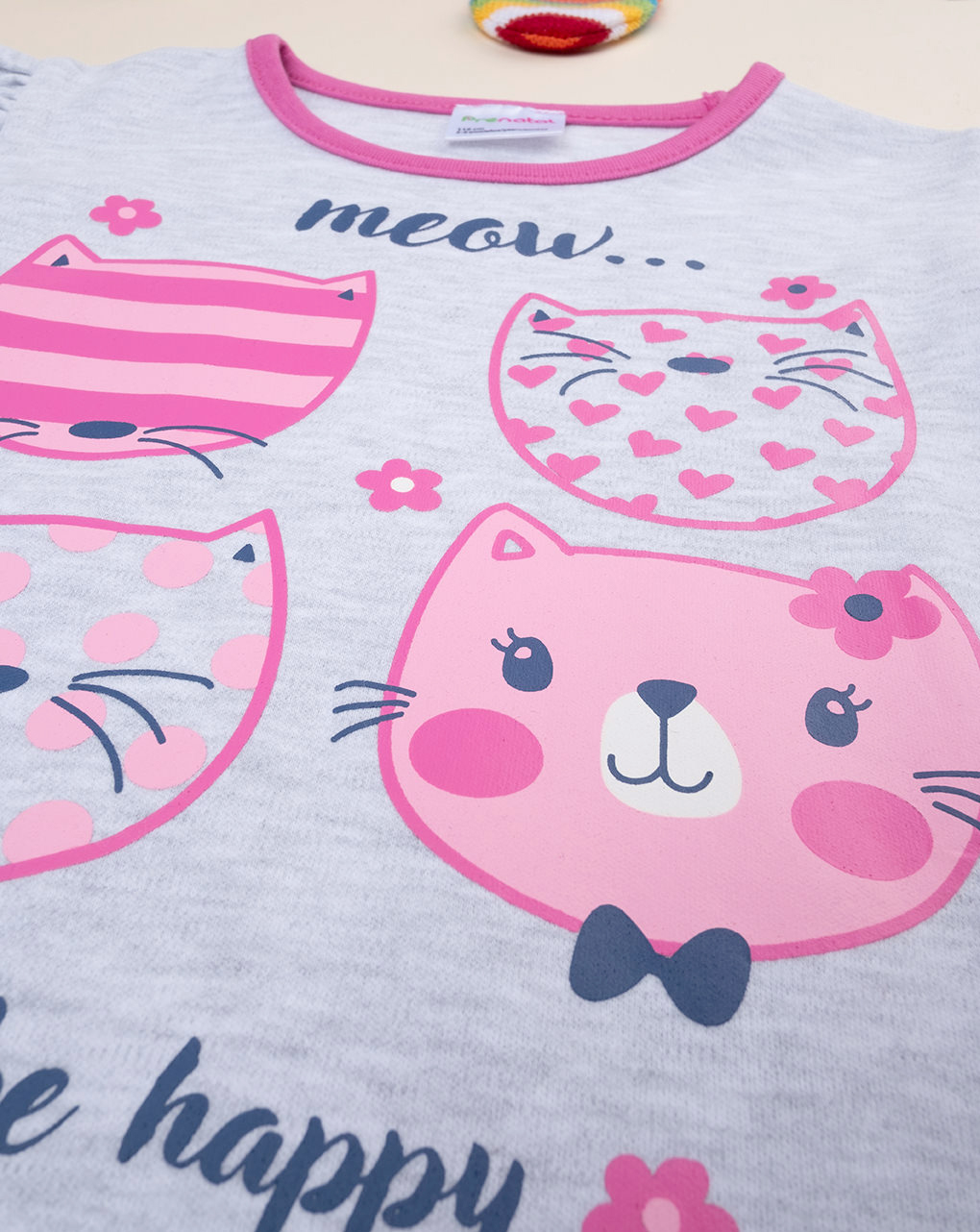 Pijama "cats" cor-de-rosa para rapariga - Prénatal