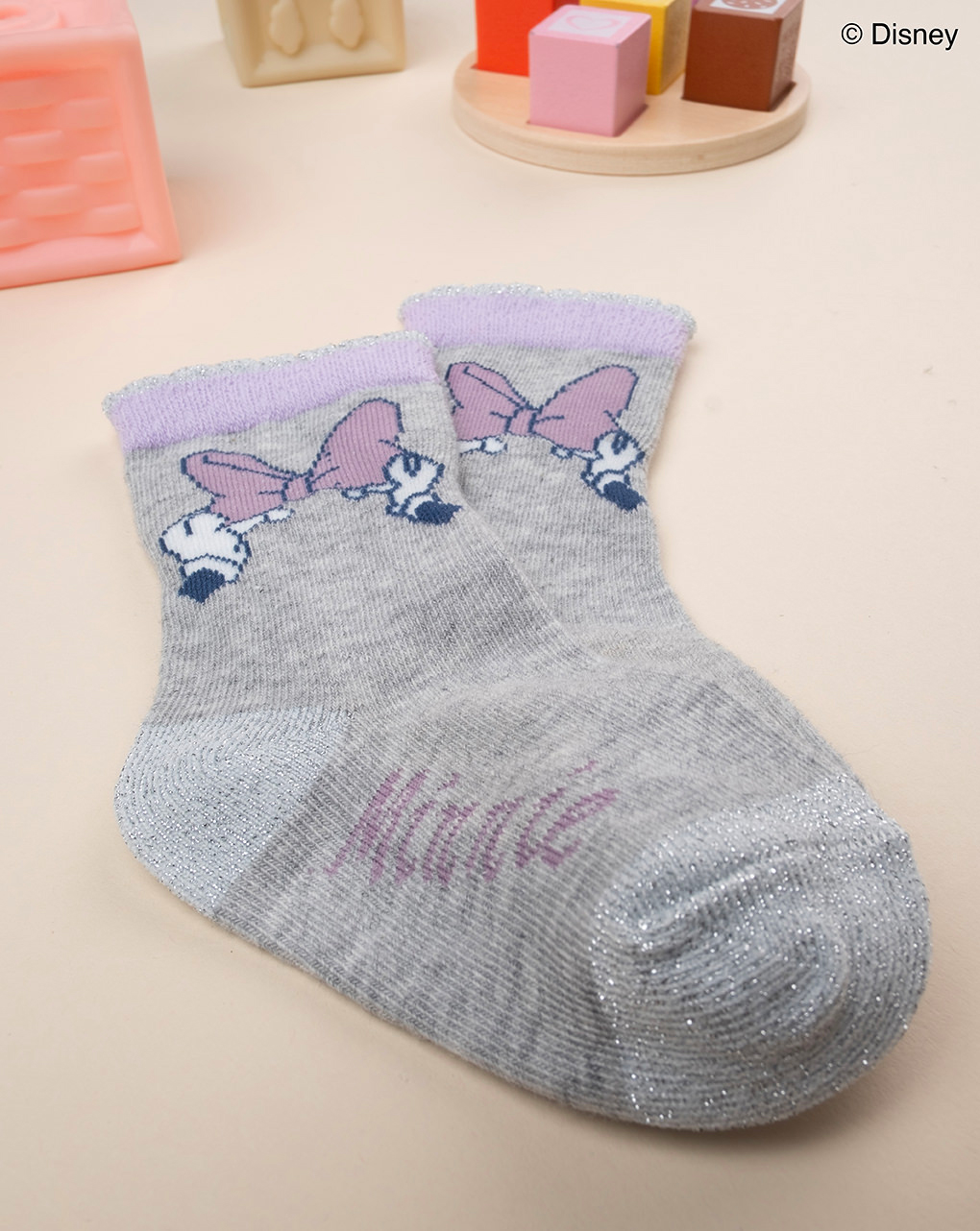 Meia-calça cinzenta para menina minnie - Prénatal