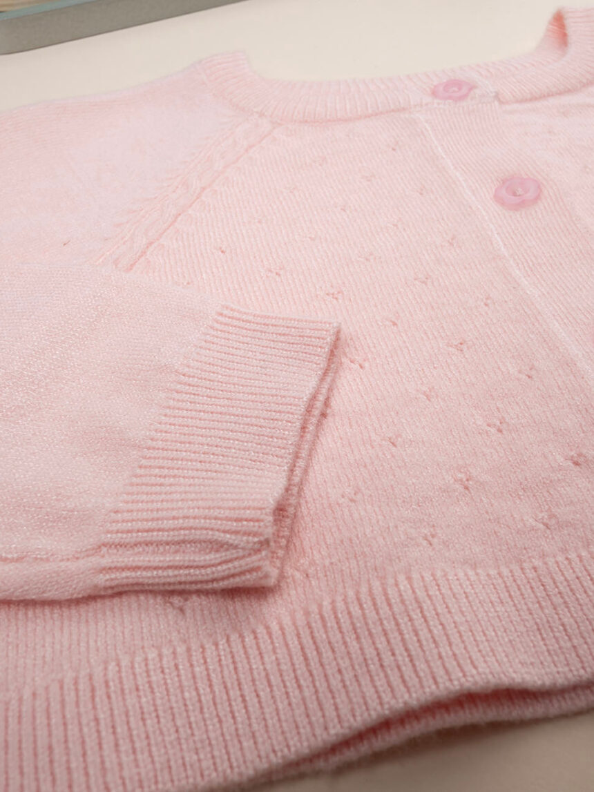 Casaco de malha tricot bimba rosa - Prénatal