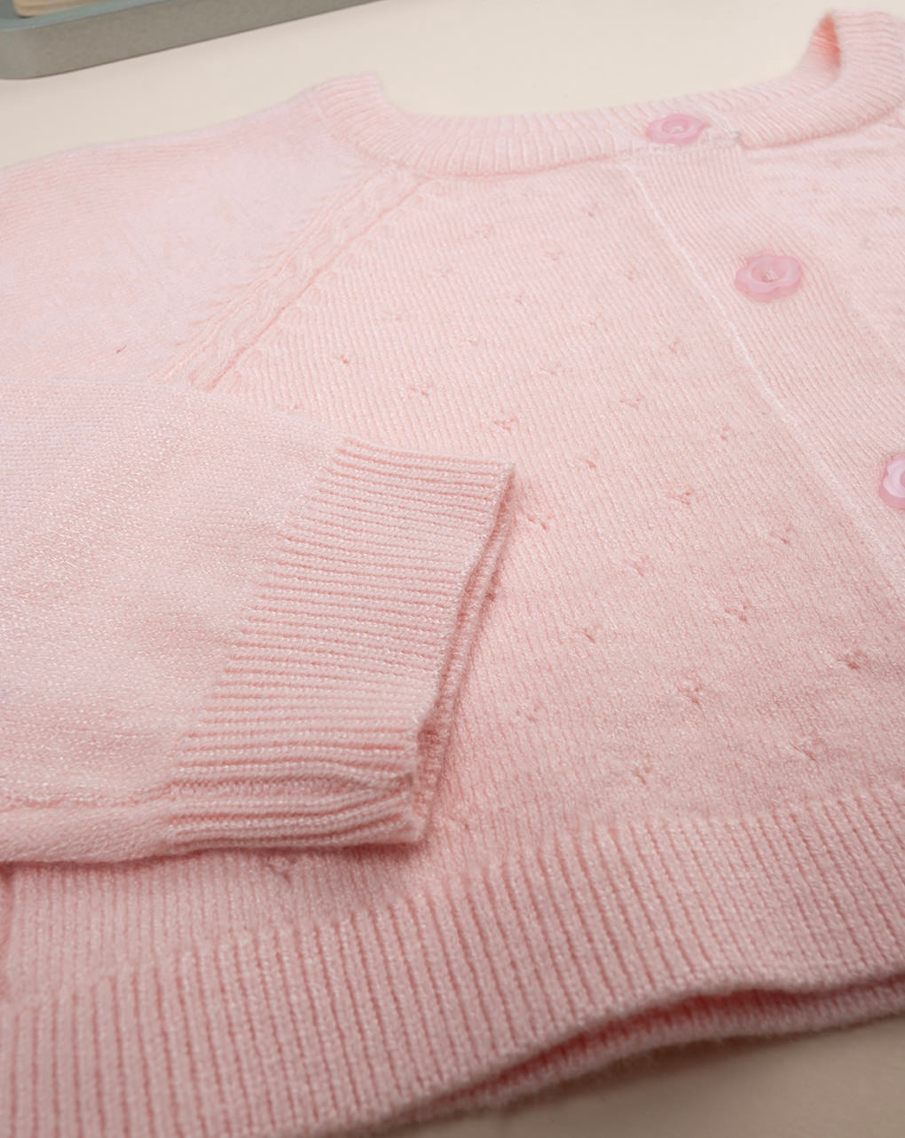 Casaco de malha tricot bimba rosa - Prénatal