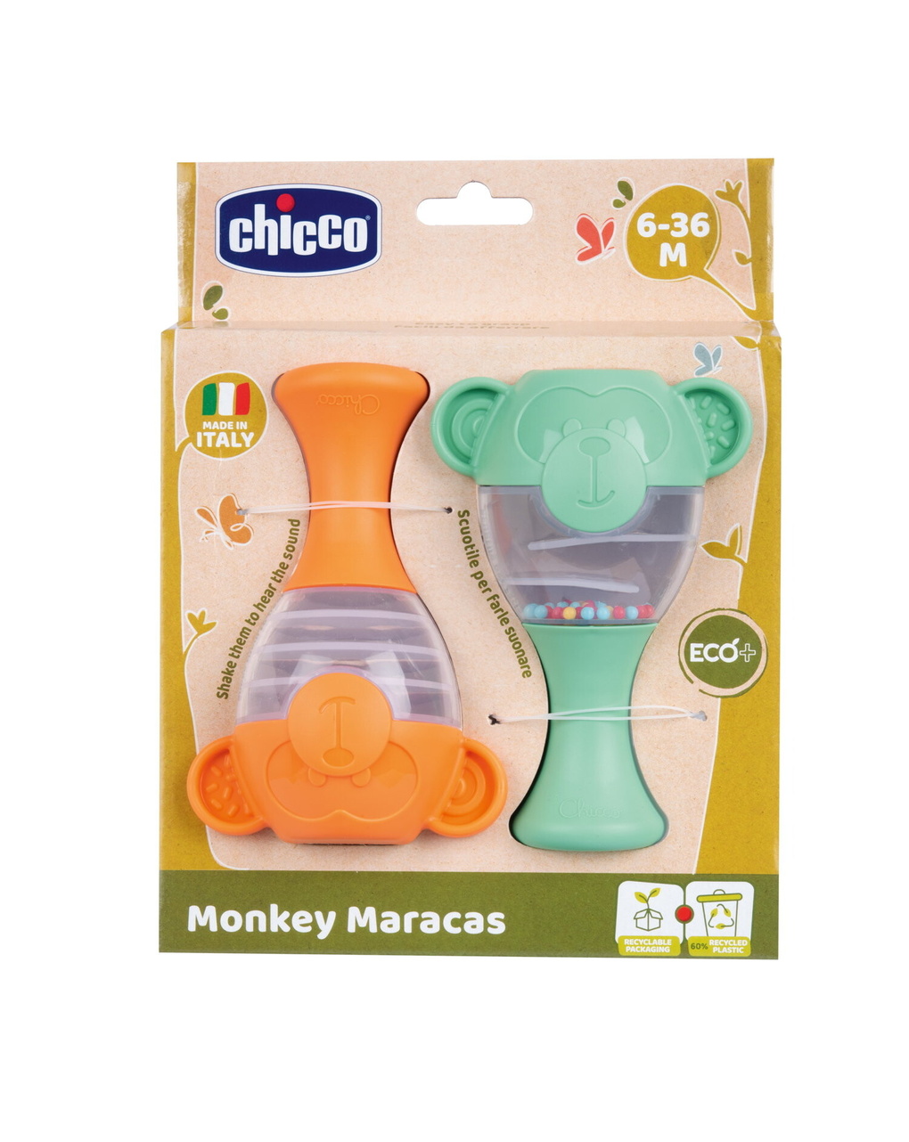 Brinquedo maracas eco+ - 6m+ - chicco - Chicco