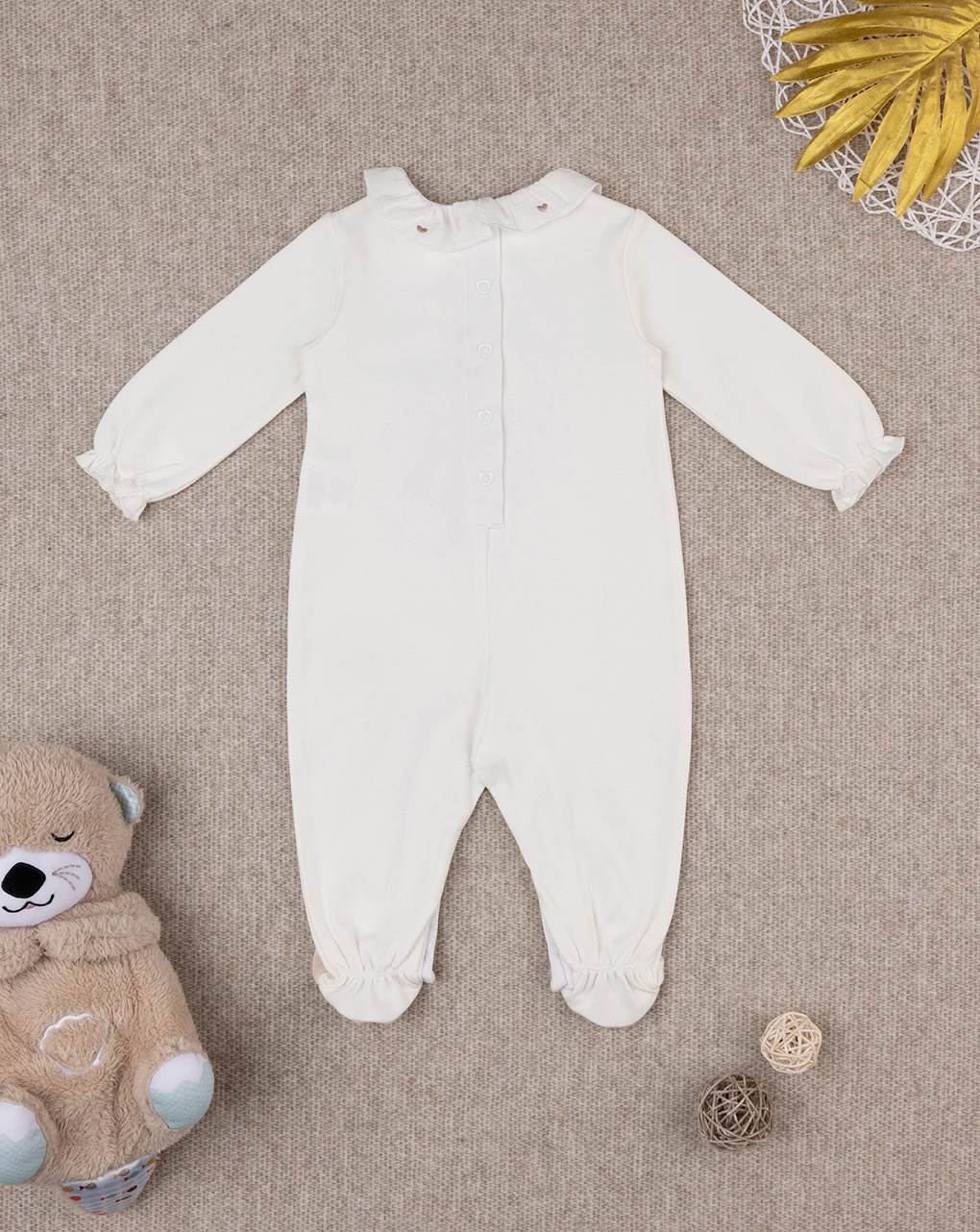 Fato de dormir branco "coelhinhos" para bebé menina - Prénatal